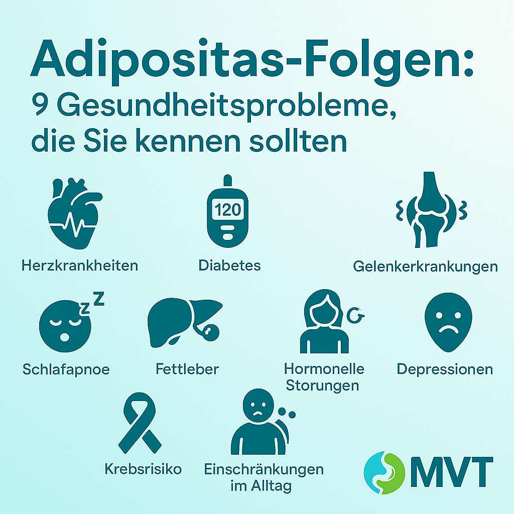Adipositas-Folgen: 9 Gesundheitsprobleme, die Sie kennen sollten. MVT Informiert.